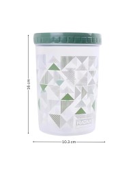 Storage Food Cylindrical Container Set (3 PCS) with Lids, Space-Saving, Airtight & Leak Proof, 100% Food Grade, Microwave & Freezer Safe, Dishwasher Safe, Ideal for Home & Kitchen (1000 ML)