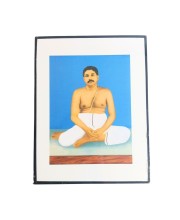 Hitech Sales Anukul Thakur Wooden Laminated Photo Frame for Pooja Room, Temple, Home Decor, Gift (Free Stand, Tabletop, 8.6 x 11 inches)
