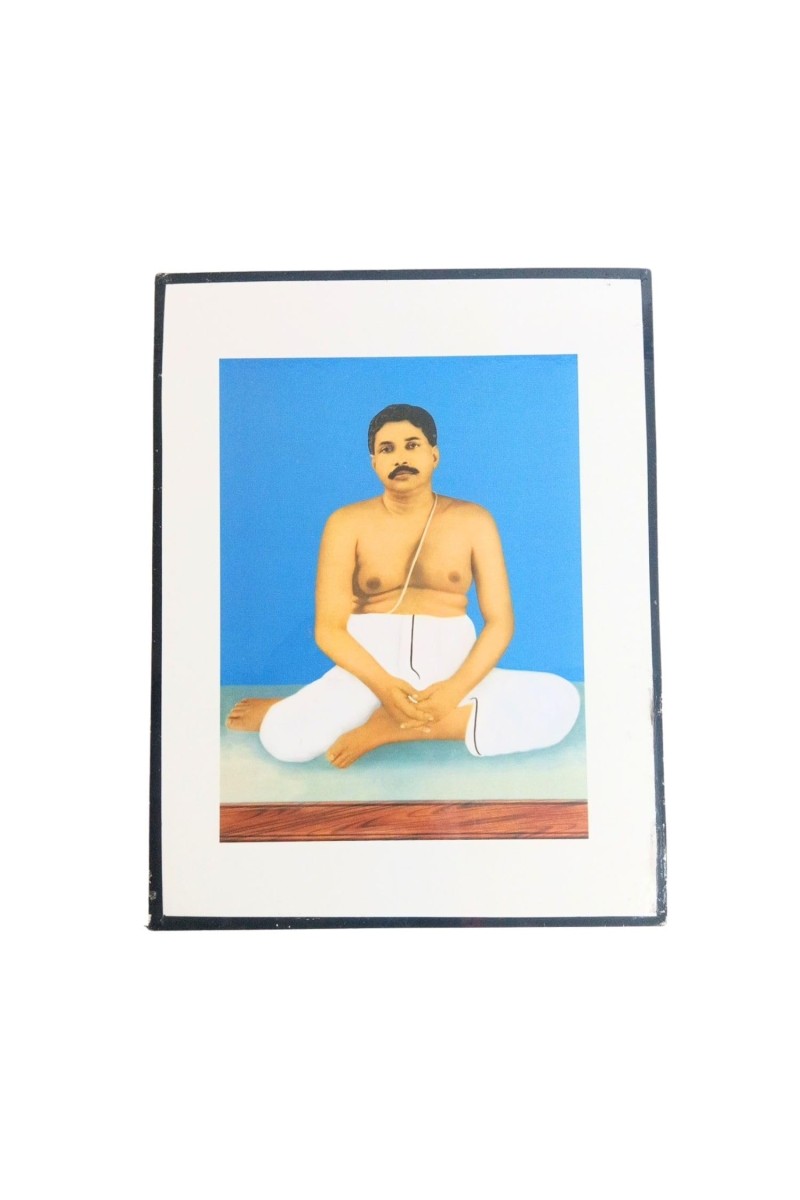 Hitech Sales Anukul Thakur Wooden Laminated Photo Frame for Pooja Room, Temple, Home Decor, Gift (Free Stand, Tabletop, 8.6 x 11 inches)