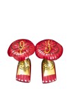 Traditional Brass Charan Paduka Set with Plate | Auspicious Puja Item for Mandir, Worship & Religious Rituals Home Temple, Puja & Spiritual Decor