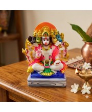 Panchmukhi Hanuman Idol – 5 Face Hanuman Ji Murti for Home Temple, Pooja & Vastu – Multicolor Decorative Resin Statue for Spiritual Decor & Gifting