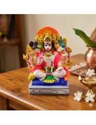 Panchmukhi Hanuman Idol – 5 Face Hanuman Ji Murti for Home Temple, Pooja & Vastu – Multicolor Decorative Resin Statue for Spiritual Decor & Gifting