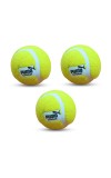 Hitech Sales - Pumo Cricket Tennis Ball | Lightweight Yellow Tennis Ball for Cricket Practice & Play | Durable and High Bounce Ball for Indoor & Outdoor Use (Medium, 3, Count)