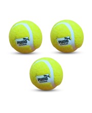 Hitech Sales - Pumo Cricket Tennis Ball | Lightweight Yellow Tennis Ball for Cricket Practice & Play | Durable and High Bounce Ball for Indoor & Outdoor Use (Medium, 3, Count)
