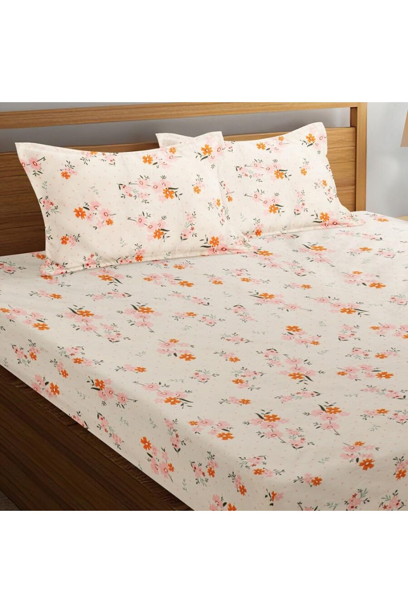 Hitech Sales Microfiber Double Bedsheet -Off White | Soft, Durable & Fade-Resistant | Ideal for Double Bed | Easy Care & Washable