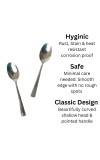 Hitech Sales Stainless Steel Set of 6,18 cm Long,Spoons for Home & Kitchen,Dinning Tableware Gift for House Warming,6 Pieces Spoons Silver Imperial Design
