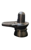 HiTechMart Black Marble Shivling Idol, 3 Inch Lord Shiva Shivalingam Murti for Home Puja and Shivratri, Medium Size, 230g Black Stone Shivling for Worship and Decor