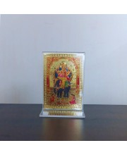 Hitech Sales Bhagwan Biswakarma Gold-Plated Religious Acrylic Photo Frame Hindu God and Goddess Temple Art Decor for Home, Office, Car Dashboard and Gift Purpose