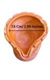 Handmade Terracotta Diya with Stand – Traditional Clay Oil Lamp for Festivals, Pooja & Home Decor