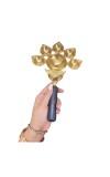 Panchmukhi Aarti Diya Brass Oil Lamp Pooja Mandir Decor Spiritual Gift 9x5.5 inches