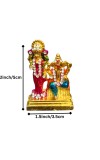 Shri Lakshmi Ganesh Murti with Stone Work Gold Plated Decorative Figurine | Religious Idol for Home Mandir, Office & Festive Decor