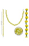 Hitech Sales 10 Woolen Artificial Long Marigold Fluffy Flower Garland Strings for Home Decoration, Pooja Mandir Decor Genda Phool for Wedding and Festivals, Diwali (40 inch) (Yellow)