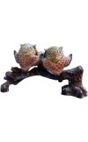Cute Owl Family Showpiece Figurine on Tree Branch – Decorative Resin Owls Statue for Home, Office & Living Room Décor | Gift Item for Housewarming & Table Decoration