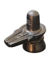 HiTechMart Black Marble Shivling Idol, 3 Inch Lord Shiva Shivalingam Murti for Home Puja and Shivratri, Medium Size, 230g Black Stone Shivling for Worship and Decor