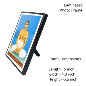 Anukul Thakur Wooden Laminated Photo Frame with Stand | Spiritual Religious Decor | Compact Size for Home & Office Anukul Thakur Wooden Laminated Photo Frame with Stand | Spiritual Religious Decor | Compact Size for Home & Office