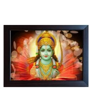 Hitech Bhagwan Ram Laminated Photo Frame || for Table, Study & Living Room, Pooja, Gifts || Divine Blessings for Your Home || Synthetic Wood Base and Front Face - Glass || 8 x 6 inch