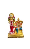 Shri Lakshmi Ganesh Murti with Stone Work Gold Plated Decorative Figurine | Religious Idol for Home Mandir, Office & Festive Decor