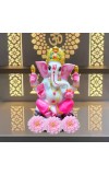 Hi Tech Sales Handcrafted Siddhi Ganesh Idol for Home Decor, Gifting Diwali, Birthday, Festivals (5 x 3 Inches) (Pink)