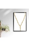 Handmade Golden & White Color Moti Mala/Garland | 15 inch Decorative Haar for God Idol, Temple & Home Décor