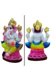 Hi Tech Sales Handcrafted Siddhi Ganesh Idol for Home Decor, Gifting Diwali, Birthday, Festivals (6 x 3 Inches) (Multicolor)
