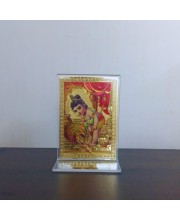 Hitech Sales Makhan Gopal Gold-Plated Religious Acrylic Photo Frame Hindu God and Goddess Temple Art Decor for Home, Office, Car Dashboard and Gift Purpose