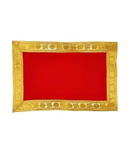 Velvet Pooja Cloth | Bhakti Lehar, Plain Altar Cloth for God Idols, Home Mandir, Temple and Pooja Ghar (14X9)