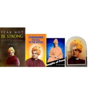 wami Vivekananda Photo Frame with Books: Fear Not to be Strong, Swami Vivekananda His Call to The Nation, Thought of Power