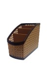 Hitech Sales Plastic Multipurpose Storage Basket Rack Desk Organizer with 4 Sections for Stationery Pen Stand | Cutlery Stand | Bathroom Stand | Set of 2