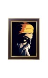 Hitech Sales Rectangular Guru Nanak Printed Photo Frame - Ideal for Pooja Room Décor & Gifting (7 x 9 inches, Brown)
