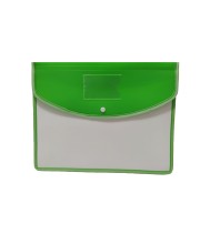 Hitech Sales Envelope Folder, Poly-Plastic A4 Documents File Storage Bag with Snap Button Certificate File Holder Document Folder for Certificates (A4) (Green)