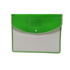 Hitech Sales Envelope Folder, Poly-Plastic A4 Documents File Storage Bag with Snap Button Certificate File Holder Document Folder for Certificates (A4) (Green)
