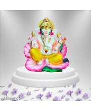 Lord Ganesha Indian Hindu Goddess Statue | Used for Home Offices Car Study Table and Small tample | Multi Colour