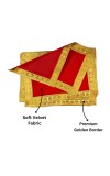 Velvet Pooja Cloth | Bhakti Lehar, Plain Altar Cloth for God Idols, Home Mandir, Temple and Pooja Ghar (14X9)