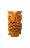 Handcrafted Wooden Owl Statue – Intricately Carved Owl Figurine, Feng Shui & Vastu Decor for Home & Office, Lucky Charm Symbol of Wisdom