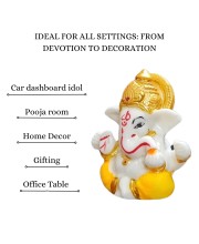 HiTechMart Lord Ganesha Mini Idol for Home, Office, Cardashboard – Divine Hindu God Ganpati Murti for Puja, Decor & Gifting – Vastu & Spiritual Blessings HiTechMart Lord Ganesha Mini Idol for Home, Office, Cardashboard – Divine Hindu God Ganpati Murti for Puja, Decor & Gifting – Vastu & Spiritual Blessings