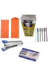 Combo of 20 Pcs Brown Envelopes, 1 Box Fort Gel Pen, Stapler & Pin