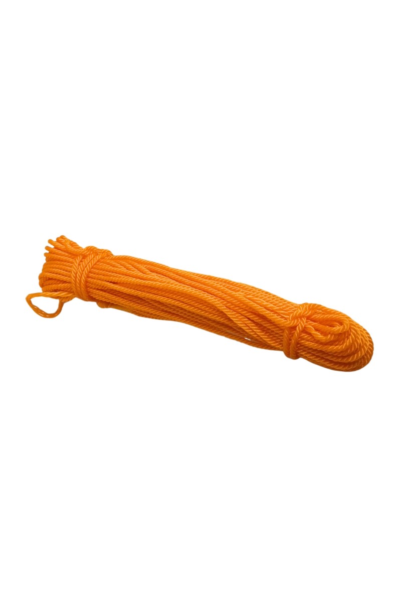 Nylon Rope Combo Pack of 6 | Durable, High-Strength Ropes for Outdoor, Camping, and Household Use | Multipurpose Ropes for Clothesline, DIY Projects, and More (Orange, Medium)