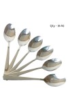 Hitech Sales Stainless Steel Set of 6,18 cm Long,Spoons for Home & Kitchen,Dinning Tableware Gift for House Warming,6 Pieces Spoons Silver Imperial Design