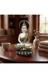 Meditating Buddha Statue – Peaceful Buddha Idol for Home Decor – Resin Meditation Figurine for Living Room, Office Desk, Zen Decor & Spiritual Gifting
