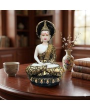 Meditating Buddha Statue – Peaceful Buddha Idol for Home Decor – Resin Meditation Figurine for Living Room, Office Desk, Zen Decor & Spiritual Gifting