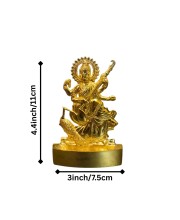 Antique Gold Metal Statue Maa Saraswati Showpiece for Home & Office | Hindu Goddess Decorative Murti for Puja & Mandir Office Table Showpiece. Antique Gold Metal Statue Maa Saraswati Showpiece for Home & Office | Hindu Goddess Decorative Murti for Puja & Mandir Office Table Showpiece.