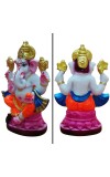 Hi Tech Sales Handcrafted Siddhi Ganesh Idol for Home Decor, Gifting Diwali, Birthday, Festivals (6 x 3 Inches) (Orange)