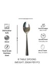 Hitech Sales Stainless Steel Set of 6,18 cm Long,Spoons for Home & Kitchen,Dinning Tableware Gift for House Warming,6 Pieces Spoons Silver Imperial Design