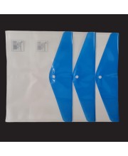 Plastic File Folder Poly Envelope Expanding File Wallet with Snap Button Closure, Legal Size, 3-Pack Large Waterproof Accordion Document Folder, Transparen