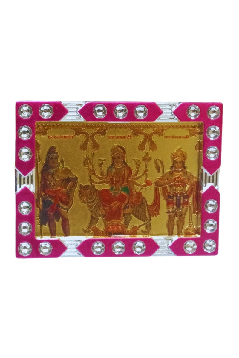 Hitech Sales Mini Decorative Lord Shiv MATA Durga Shree Hanuman Photo for Home, Office Décor and Card dasboard (6 x 8 cm – 1 Pcs)