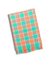Hitech Sales Cotton Handloom Towels, Heavy Quality Bath, Face & Hand Towels (Pack of 1, Multi-Color, Size 30 x 60 cm) (Orange Checked)