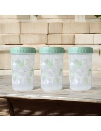 Storage Food Cylindrical Container Set (3 PCS) with Lids, Space-Saving, Airtight & Leak Proof, 100% Food Grade, Microwave & Freezer Safe, Dishwasher Safe, Ideal for Home & Kitchen (1000 ML)