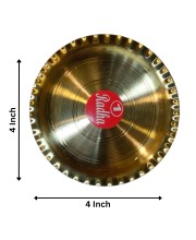 Small BHOG Plate Or Thala Brass Metal for Home,Office and Temple Puja Radha Small BHOG Plate Or Thala Brass Metal for Home,Office and Temple Puja Radha