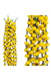 Hitech Sales 10 Woolen Artificial Long Marigold Fluffy Flower Garland Strings for Home Decoration, Pooja Mandir Decor Genda Phool for Wedding and Festivals, Diwali (40 inch) (Yellow)