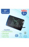 Hitech Sales 12 Inch LCD Writing Tablet Colorful Magic Slate with Stylus Pen Eco-Friendly Digital Drawing and Writing Pad for Kids, Ideal for Drawing, Playing, and Noting